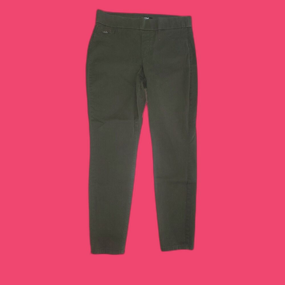 Nine West Womens pull on skinny pants green sz 10